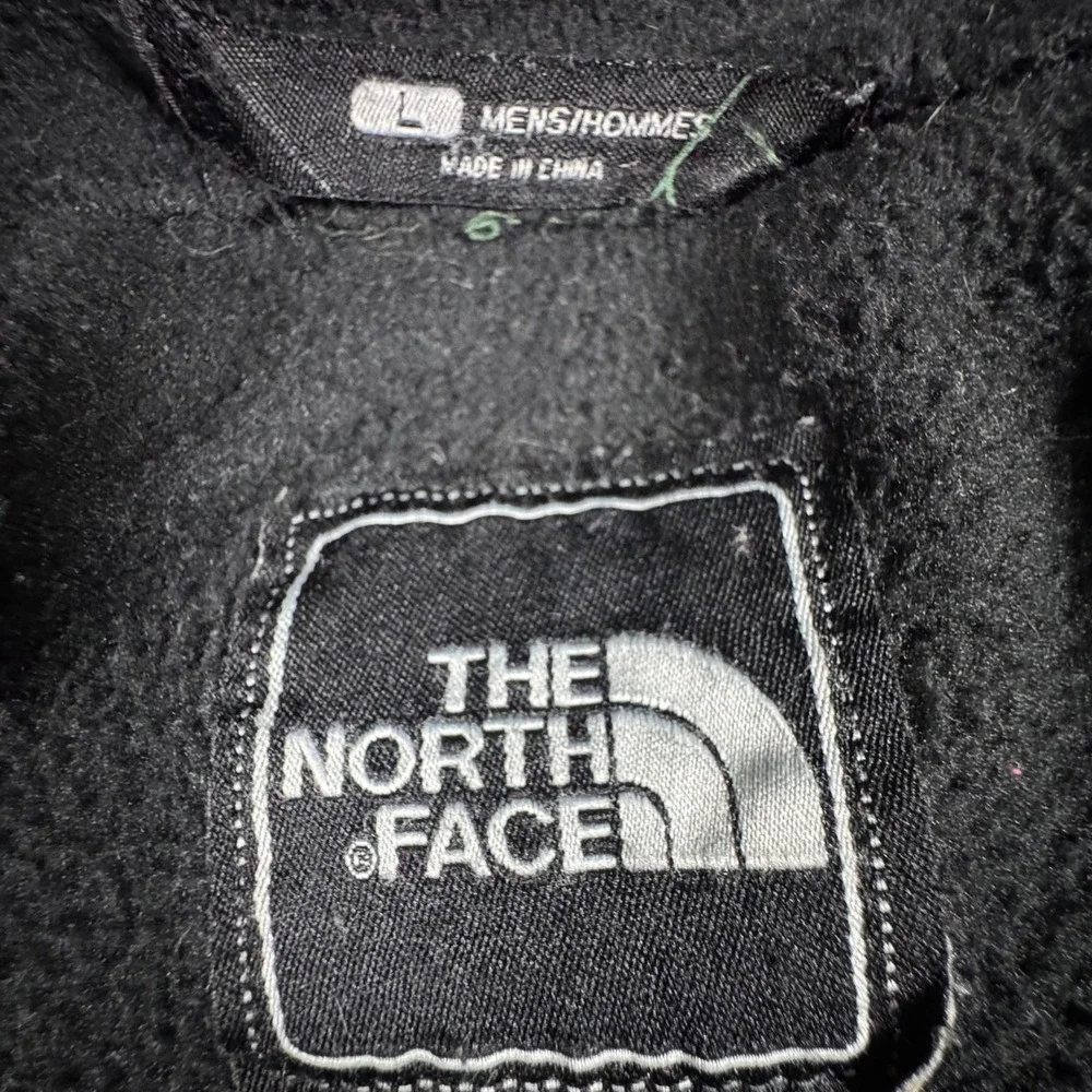 The North Face Denali Fleece Jacket Mens Large Black Full Zip Nylon Vintage
